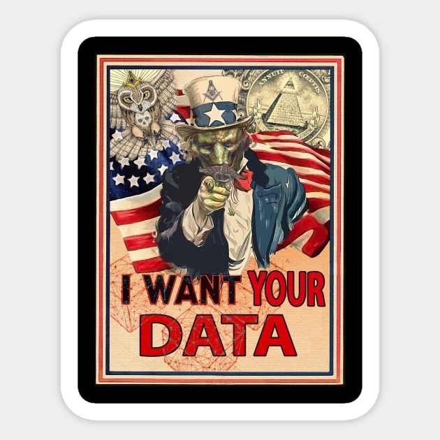 i want your data Sticker by ElArrogante